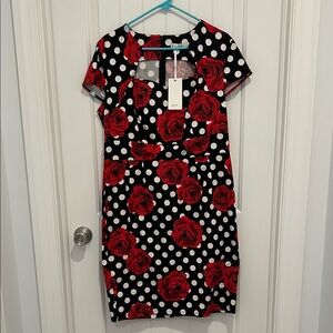 Grace Karin XL Rose Polka Dot Dress